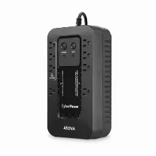 No Break Cyberpower Ec450g 0.45 Kva / 260 W, 426 J, Entrada 140 V, 8 Salidas Ac, Negro