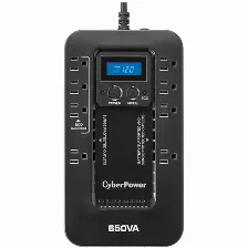 No Break Ups Cyberpower Ec650 650va/390w Lcd Eco Standby 8 Contactos