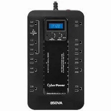No Break Cyber Power Ec850lcd, 12 Contactos 850va, 510w, Ecocontroller