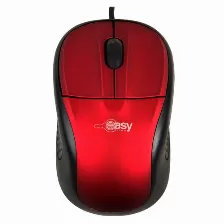 Mouse Optico Easy Line Rojo/negro El-993315 1000dpi, Usb, Ergonomico