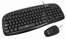 Kit De Teclado Y Mouse Usb Easy Line Balance El-993391, 8 Teclas Multimedia, Resolución 1000dpi, Color Negro