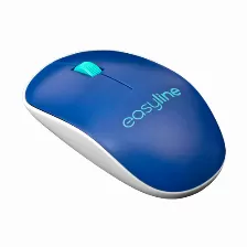 Mouse Easy Line El-995128 óptico, 2 Botones, 1000 Dpi, Rf Wireless + Usb Type-a, Azul, Blanco