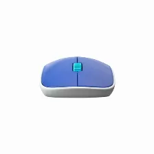 Mouse Easy Line El-995128 óptico, 2 Botones, 1000 Dpi, Rf Wireless + Usb Type-a, Azul, Blanco