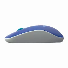 Mouse Easy Line El-995128 óptico, 2 Botones, 1000 Dpi, Rf Wireless + Usb Type-a, Azul, Blanco