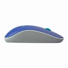 Mouse Easy Line El-995128 óptico, 2 Botones, 1000 Dpi, Rf Wireless + Usb Type-a, Azul, Blanco