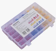 Juego De 580 Pzas. Terminales Variadas Con Forro Y Caja De Almacenamiento.