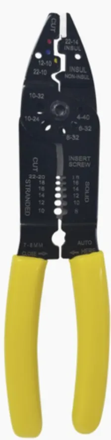 Pinza Cortacables / Pelacables 10 A 22 Awg Con Plegador De Conectores.