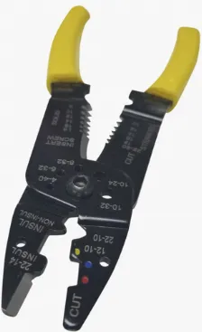 Pinza Cortacables / Pelacables 10 A 22 Awg Con Plegador De Conectores.
