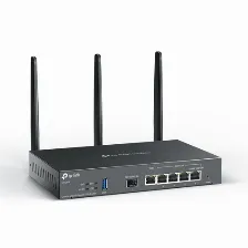 Ruteador Inalambrico Tp-link Ax 3000, Omada Er706w, Antenas 3, Doble Banda, 6 Puertos 1-spf 5-rj45, Gigabit
