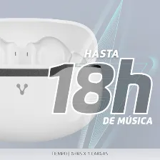 Audifonos Inalambricos Vorago, Microfono Integrado, Usb Tipo C, Bt 5.4, Blanco, Hasta 18 Hrs