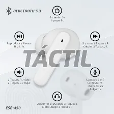 Audifonos Inalambricos Vorago, Microfono Integrado, Usb Tipo C, Bt 5.4, Blanco, Hasta 18 Hrs