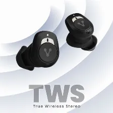 Audifonos Vorago Esb-600-anc, Intra Auditivo, Microfono Integrado, Inalambrico Bt, Touch, Ipx5, Bateria 590 Mah, Cancelacion Activa De Ruido, Negro