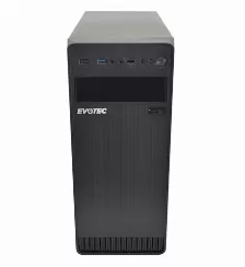 Gabinete Evotec Ev-1004, Soporta T. Madre Atx, Micro Atx, Mini-atx, Fuente De Poder 600w Incluida, Color Negro