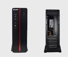 Gabinete Slim Evotec Ev-1o11, Fuente 600w, Mini-atx, Negro Rojo