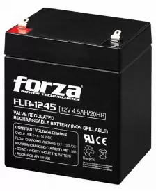 Bateria Para Ups Forza Fub-1245 Sealed Lead Acid (vrla), 12 V, 4.5 Ah, Negro