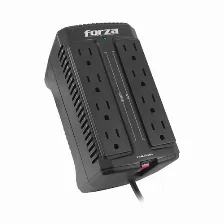 Regulador Forza Power Technologies Fvr-901m 0.9 Kva / 450 W, Entrada 120 V, 8 Salidas Ac, Negro