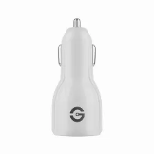 Cargador Getttech Gcc-2u22-01 12 V, Universal, Auto, 2usb, 10 W, Blanco