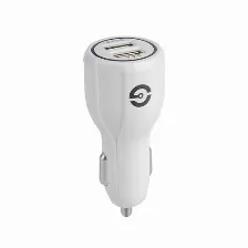Cargador Getttech Gcc-2u22-01 12 V, Universal, Auto, 2usb, 10 W, Blanco