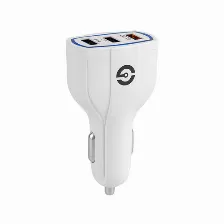 Cargador Getttech Gcc-30fc-01 12 V, Universal, Auto, 10 W, Blanco