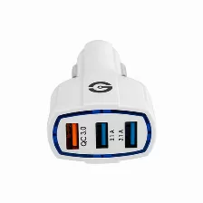 Cargador Getttech Gcc-30fc-01 12 V, Universal, Auto, 10 W, Blanco