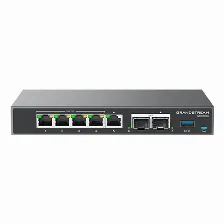 Router Grandstream Gcc6010 / Dispositivo 4 En 1, Conmutador Ip, Firewall, Ruteador Vpn, Switch Gigabit De 5 Puertos, 4xpoe, 2xsfp