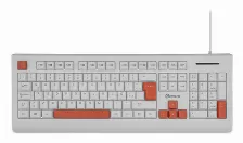 Teclado Getttech Ggk-esmwr-02-wh Alámbrico, Usb, Blanco