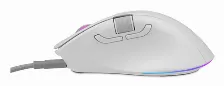 Mouse Getttech Ggm-rgbtr-01-wh óptico, 7 Botones, 6400 Dpi, Rf Wireless + Bluetooth + Usb Type-a, 10 M, Blanco
