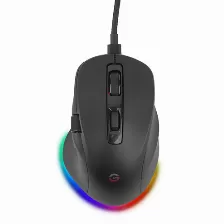 Mouse Getttech Ggm-rgbtr-01 óptico, 7 Botones, 6400 Dpi, Rf Wireless + Bluetooth + Usb Type-a, 10 M, Negro