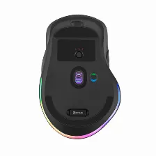 Mouse Getttech Ggm-rgbtr-01 óptico, 7 Botones, 6400 Dpi, Rf Wireless + Bluetooth + Usb Type-a, 10 M, Negro