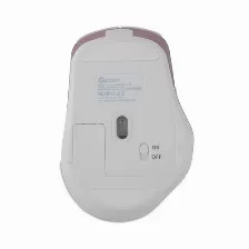 Mouse Getttech Ggm-stdbw-01-pk 6 Botones, 7200 Dpi, Rf Inalámbrico + Bluetooth, Rosa, Blanco