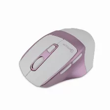 Mouse Getttech Ggm-stdbw-01-pk 6 Botones, 7200 Dpi, Rf Inalámbrico + Bluetooth, Rosa, Blanco