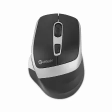 Mouse Getttech Ggm-stdbw-01-sl 6 Botones, 7200 Dpi, Rf Inalámbrico + Bluetooth, Negro, Plata