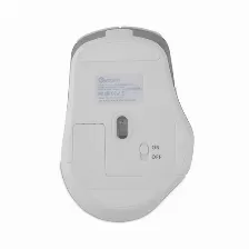 Mouse Getttech Ggm-stdbw-01-wh 6 Botones, 7200 Dpi, Rf Inalámbrico + Bluetooth, Plata, Blanco