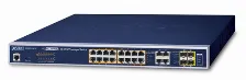 Switch Planet Gs-4210-16p4c Gestionado, L2/l4, Rj-45 20, Gigabit Ethernet (10/100/1000), 16 Poe, 1u, Azul