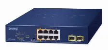 Switch Planet 2-port 10/100/1000t 802.3bt No Administrado, Rj-45 8, Gigabit Ethernet (10/100/1000), (poe +) 4, Azul