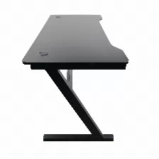 Escritorio Gamer Modamob, Modelo Omega, Diseno Resistente A Prueba De Agua, Ranuras Para Cables, 120x61x72cm, Color Negro