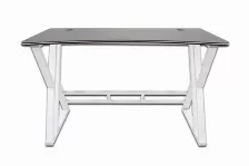 Escritorio Modamob, Modelo Milan, Estructura Metalica, Diseno Resistente, 120x61x73cm, Color Negro Con Blanco