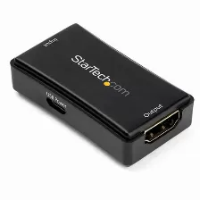 Extensor Startech.com Repetidor Av, 3840 X 2160, 1hdmi, Hasta 14 M, Negro