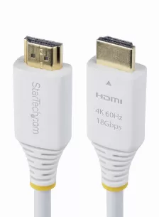 Cable Hdmi Startech.com Hdmi2-cable-4k60-6fw V. 2.0, Canal Ethernet, 1.8 M, 18 Gbit/s, 1080p, 1440p, 2160p, Blanco