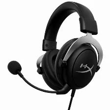 Audífonos Hyperx Cloudx Diadema Para Juego, Micrófono Boom, Conectividad Alámbrico, Conector De 3.5 Mm Si, Color Aluminio, Negro