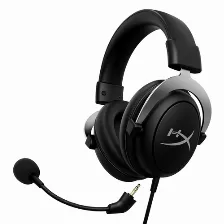 Audífonos Hyperx Cloudx Diadema Para Juego, Micrófono Boom, Conectividad Alámbrico, Conector De 3.5 Mm Si, Color Aluminio, Negro