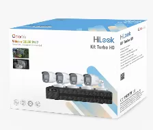 Kit De Vigilancia Hilook Cctv, Dvr 4 Canales, 4 Camaras Colorvu Con Microfono, 2mp, Ip66