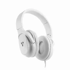 Diadema Vorago Hp-301 Blanco, Alta Definicion, Super Bass, Manos Libres, Cable Plano 1.20m, 3.5mm, Hp-301-wh