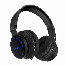 Diadema Bluetooth Vorago 201-led, Bluetooth, Bateria Recargable, Plug 3.5mm, Plegables, Negro