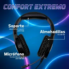 Diadema Vorago Gamer Hs-501 Rgb, Usb, 3.5mm, Microfono Flexible