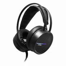 Diadema Gamer Vorago Hs-502, Super Bass, Microfono, Control, Rgb, 2x Plug 3.5mm + Usb, Negro
