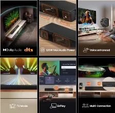 Barra De Sonido Hisense Hs1000 2.0, Bt, Alámbrico, Negro