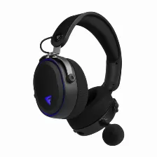 Diadema Game Factor Hsb600 Gamer Inalambrica, Bluetooth, 3.5mm, Microfono Removible, 7.1, Negro