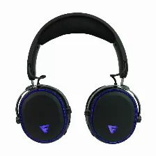 Diadema Game Factor Hsb600 Gamer Inalambrica, Bluetooth, 3.5mm, Microfono Removible, 7.1, Negro