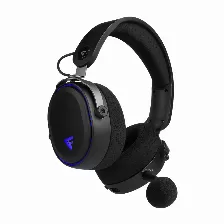 Diadema Game Factor Hsb600 Gamer Inalambrica, Bluetooth, 3.5mm, Microfono Removible, 7.1, Negro